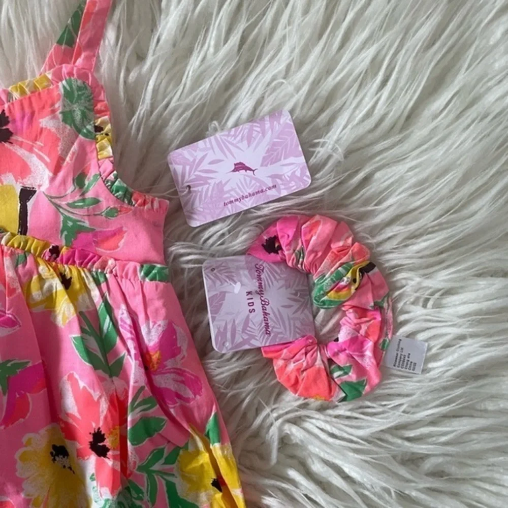 Tommy Bahama pink cotton floral‎ sundress size 5 NWT